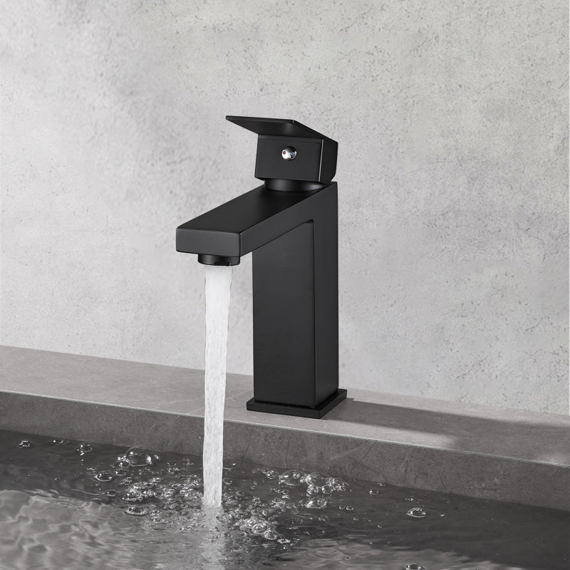 Single-Hole Single-handle Bathroom Faucet, Matte Black