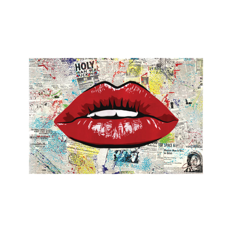 First Kiss by Dakota Dean - Print on Canvas, 20.32 cm H x 30.48 cm W, Wrapped Canvas