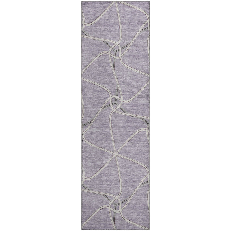 Premium Machine Washable Prisco Lavender Rug, Runner 2'3" x 7'6"