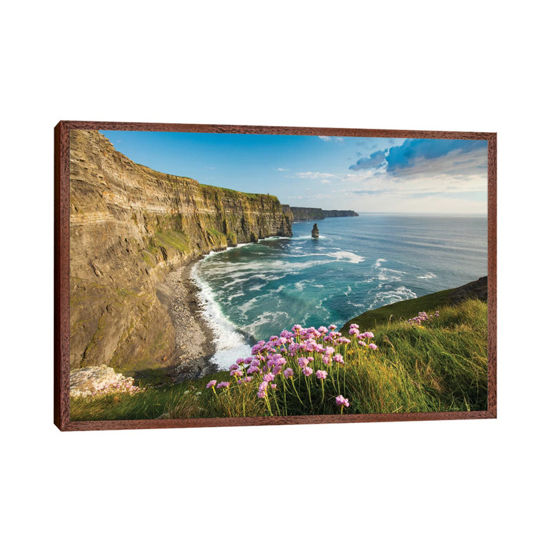 Thrift On The Cliffs Of Moher II by Gareth McCormack - Print on Canvas, 66.04 cm H x 45.72 cm W