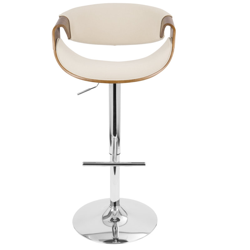 Betuel Swivel Upholstered Adjustable Height Counter Stool with Metal Frame