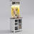 23.6” Wide Farmhouse Style Entryway Hall Tree With Open Shoe Storage, Coat Rack And LED Lights