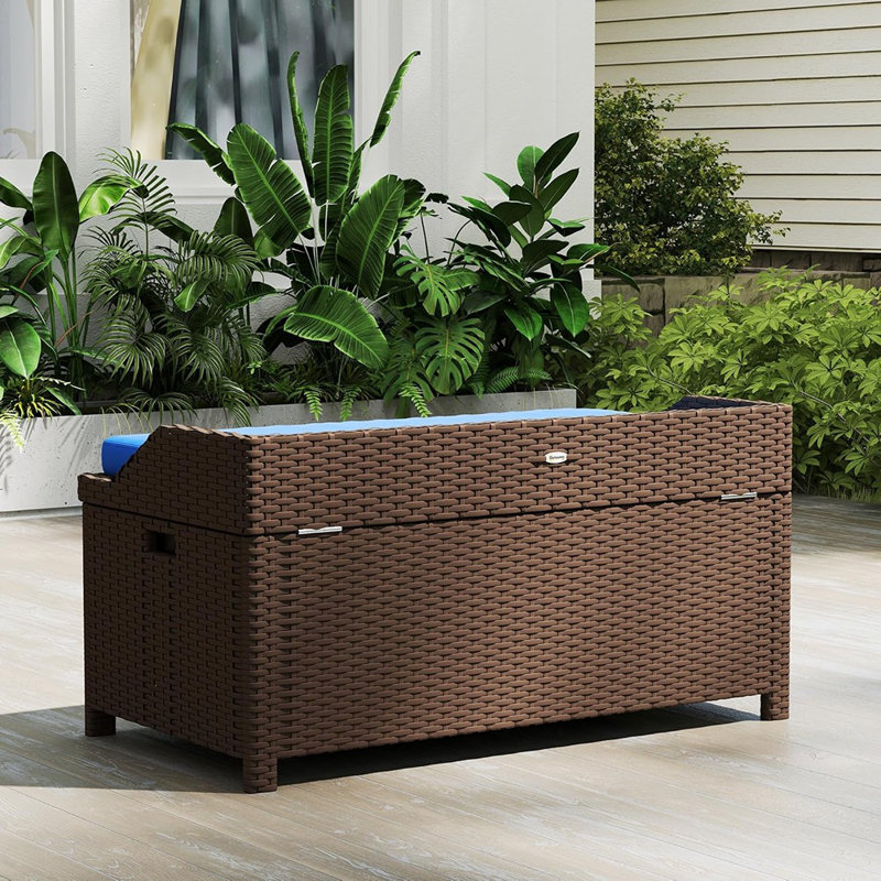 Banc en osier pour l'extérieur