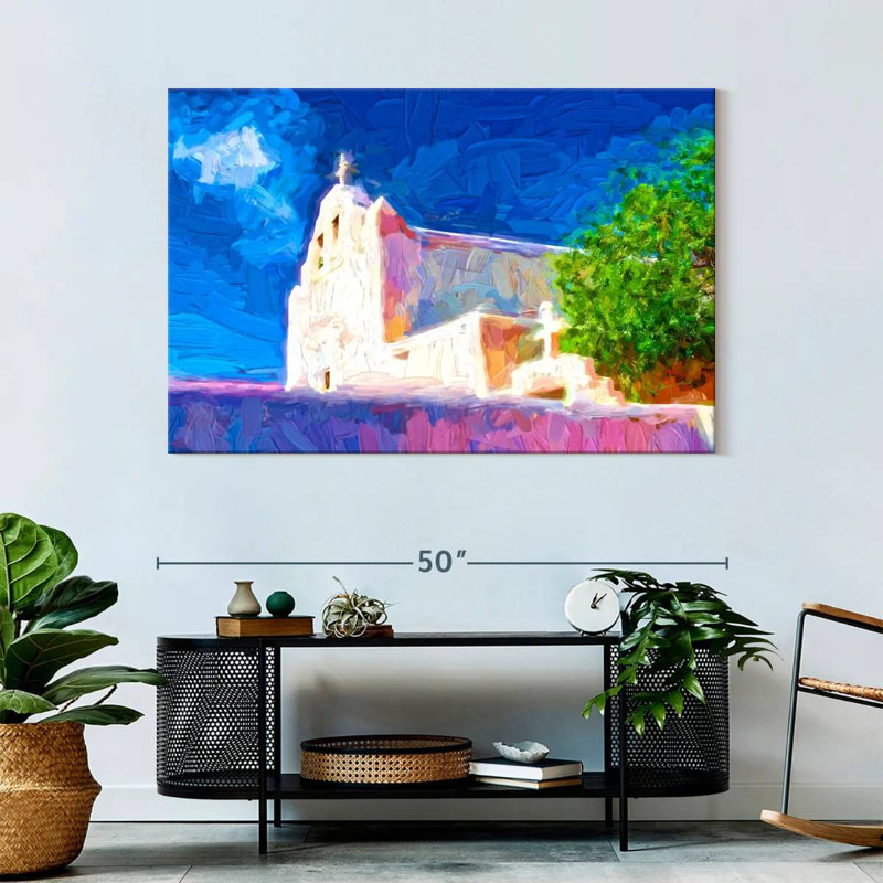 Adella Adobe Church, 32" H x 48" W