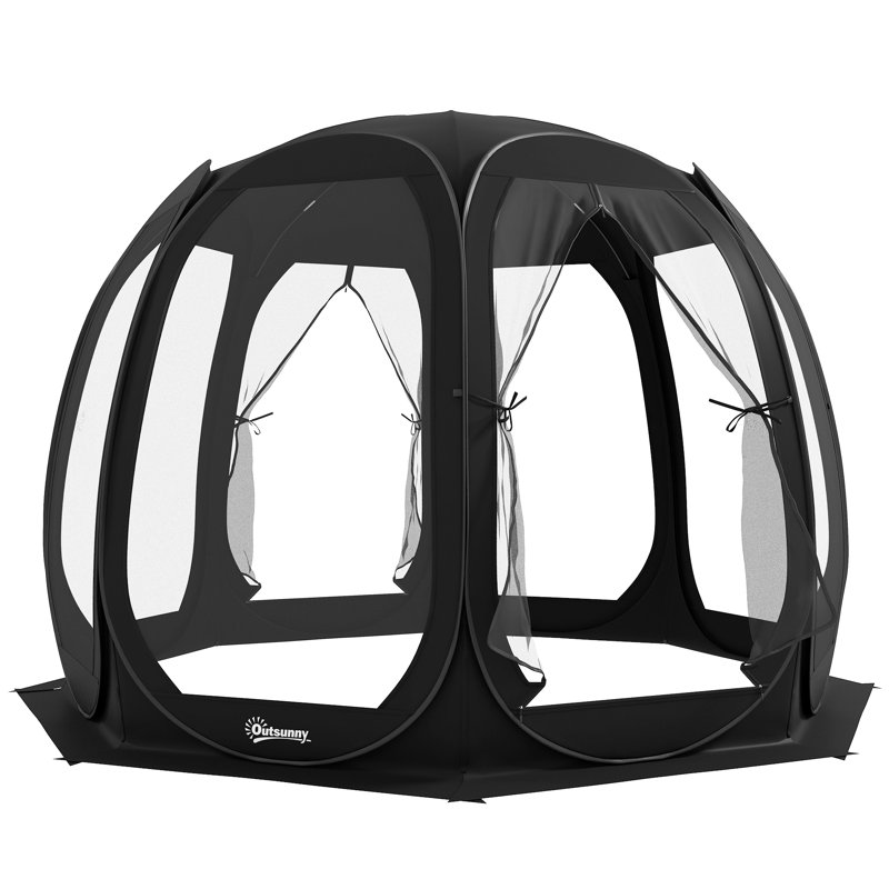 Tente escamotable pour 6 personnes, Noir