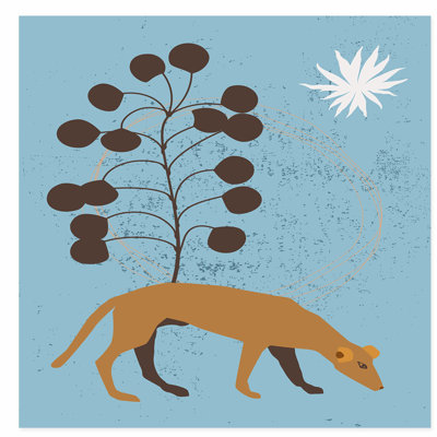 «Botanical Boho Dog Bohemian», reproduction d'art non encadrée