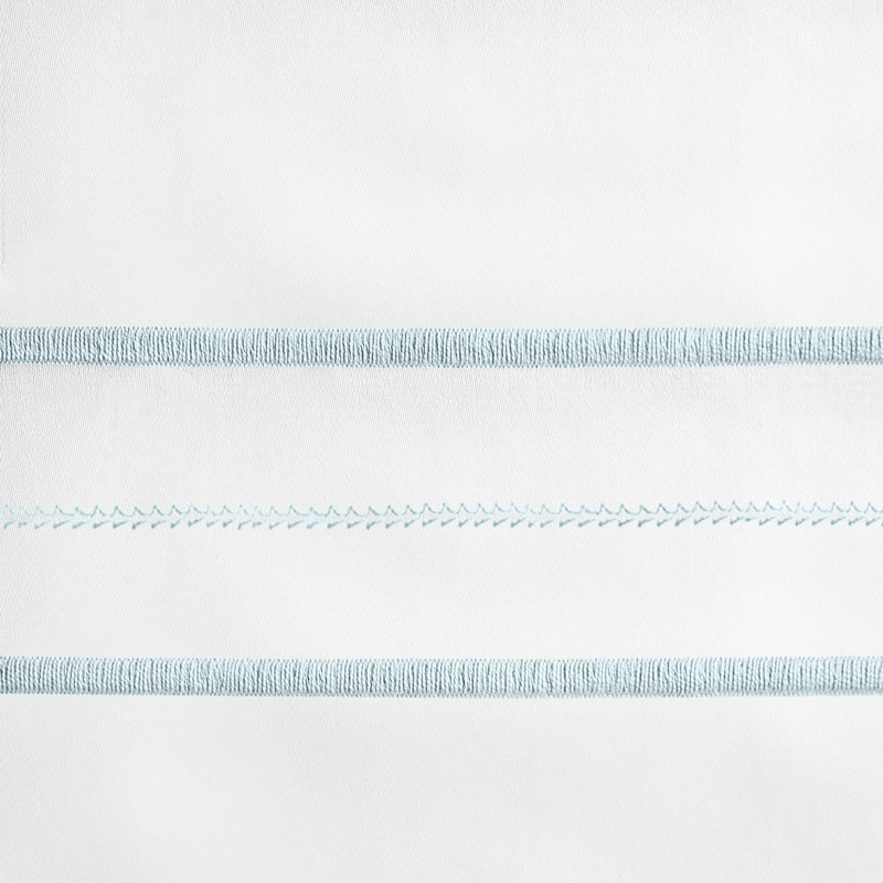 Triad Standard Cotton Duvet Cover, California King Duvet Cover, White/Sion Blue