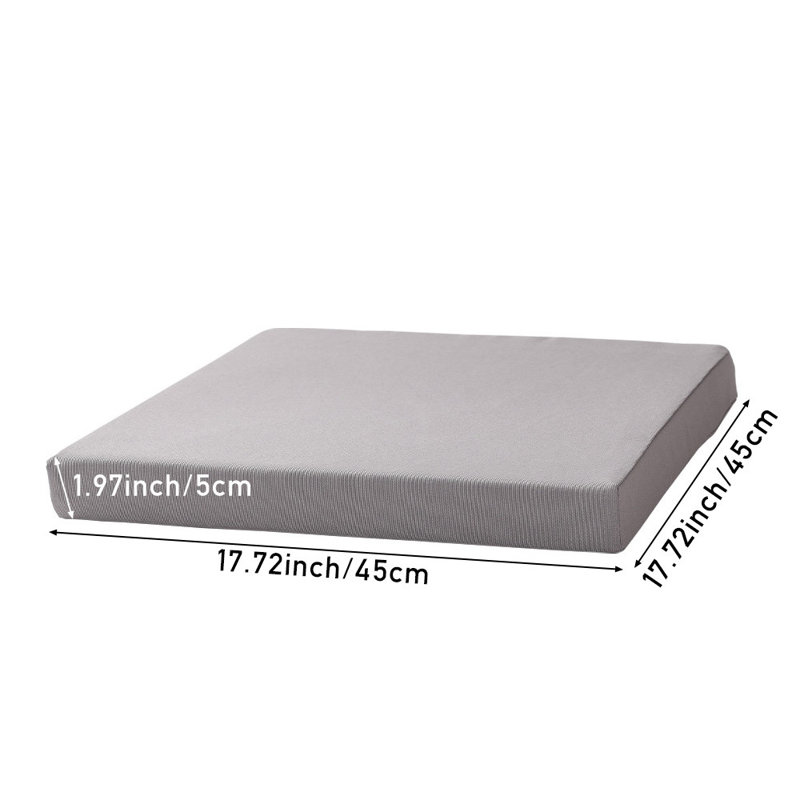Outdoor Indoor Square Seat Cushion, Light Grey