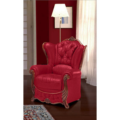 Dodgen Faux Leather Wingback Chair