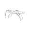 Bureau rectangulaire en fer massif noyer clair-360110947