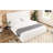 White King - Sized Boucle Bed Frame, Upholstered With Headboard And Metal Legs, No Box Spring Necessary. Comfortable Foam Padded Back Sides, Skin Fabric, Modern Wingback Design Nailhead Trimmed Arms,