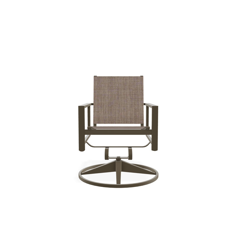 Tribeca Sling Swivel Rocker, Beachwood, Augustine Fennel Sunbrella®