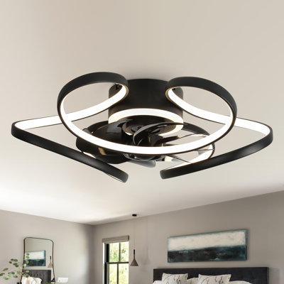 Bella Bladeless 22'' Reversible Dimmable Ceiling Fan with LED Light and Remote -  Bella Depot, DC2203