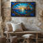 Reproduction d'art sur toile, voilier, coucher de soleil, océan-129660906
