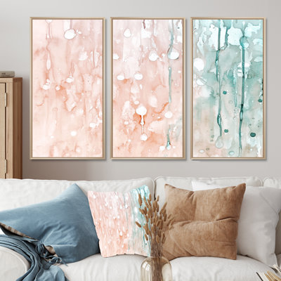 «Whispering Legacy of Harmony», ensemble d'art mural abstrait à encre liquide