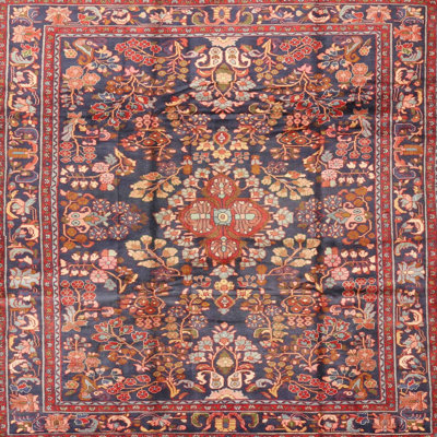 Tapis traditionnel mehroon/noir/crème