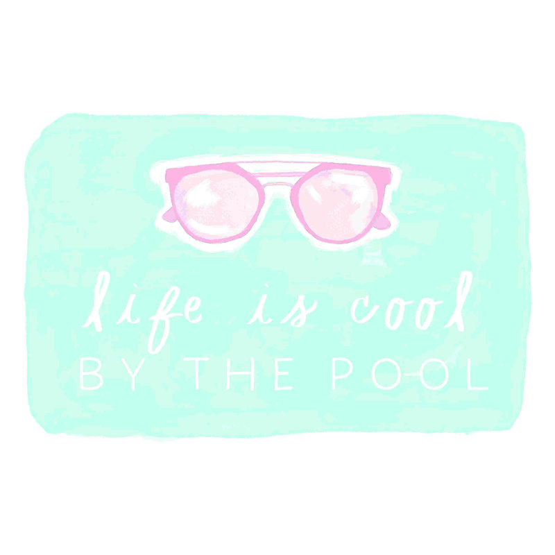 Rafraîchissez-vous au bord de la piscine, H 8 po x l 12 po