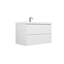 Meuble-lavabo flottant 36 po avec lavabo, meuble-lavabo mural moderne 36 po avec lavabo en résine et tiroirs à fermeture en douceur-106459504