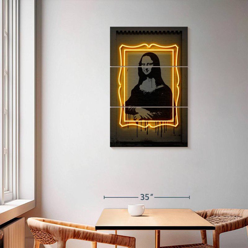 Leisha Mona Lisa Illuminated, 57" H x 36" W
