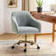 Chaise de travail en velours Adan-851133858