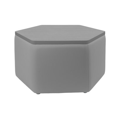 Pro Series Upholstered Hexagon Ottoman Table 18" Height