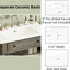 Meuble-lavabo rétro de 31 pouces avec lavabo rectangulaire, tablettes réglables et pieds cylindriques rainurés gris antique, rangement spacieux, entretien facile, bois massif-1448624577