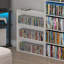 Bibliothèque ouverte à 5 niveaux, tablette, rangement, 7 x 17 x 44, blanche-115307581-139499818