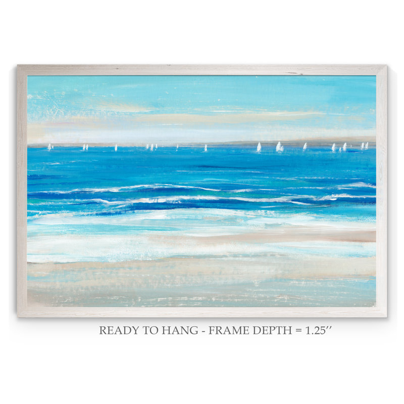 « basse céruléen tide i » par paul cezanne-reproduction d’art sur toile encadrée, Toile blanche encadrée