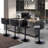 Swivel Upholstered Adjustable Height Counter Stool with Stainless Steel Frame-1139623285-1083812114