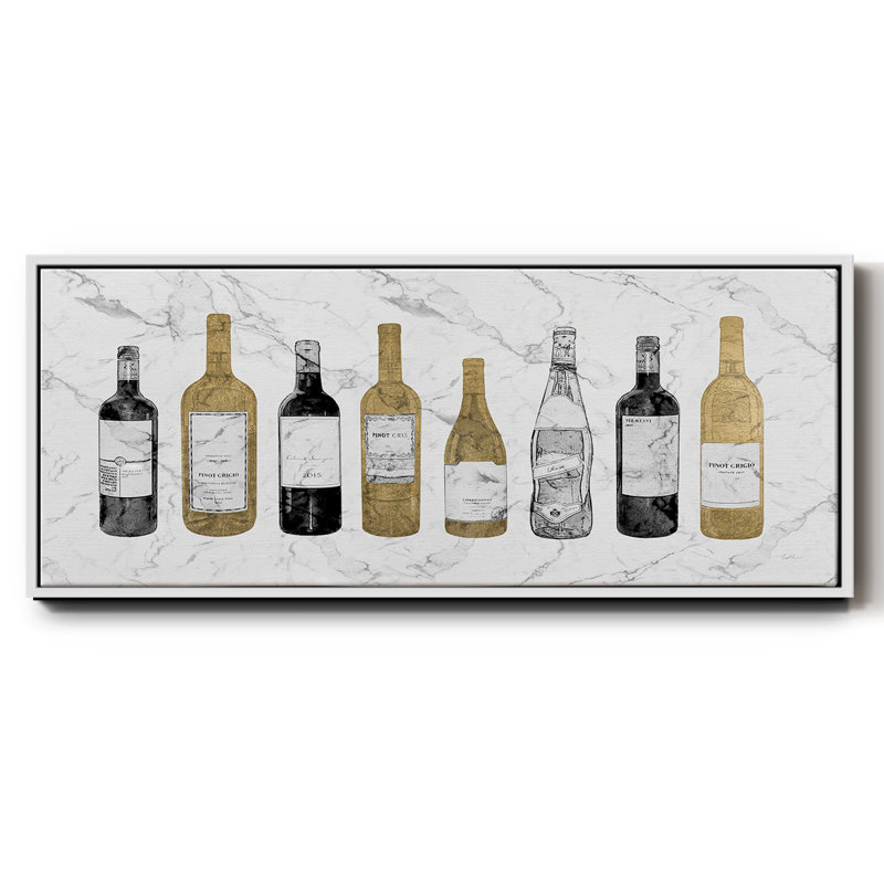 Glam Wine Bar - toile encadrée, H 24 po x l 60 po