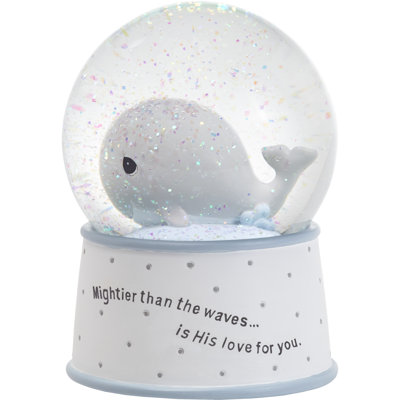 Globe terrestre à eau musicale "mightier than the ondulations" brahms lullaby baleine