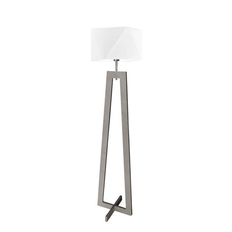 Ayaab 152cm Traditional Floor Lamp, Ashen Grey, White