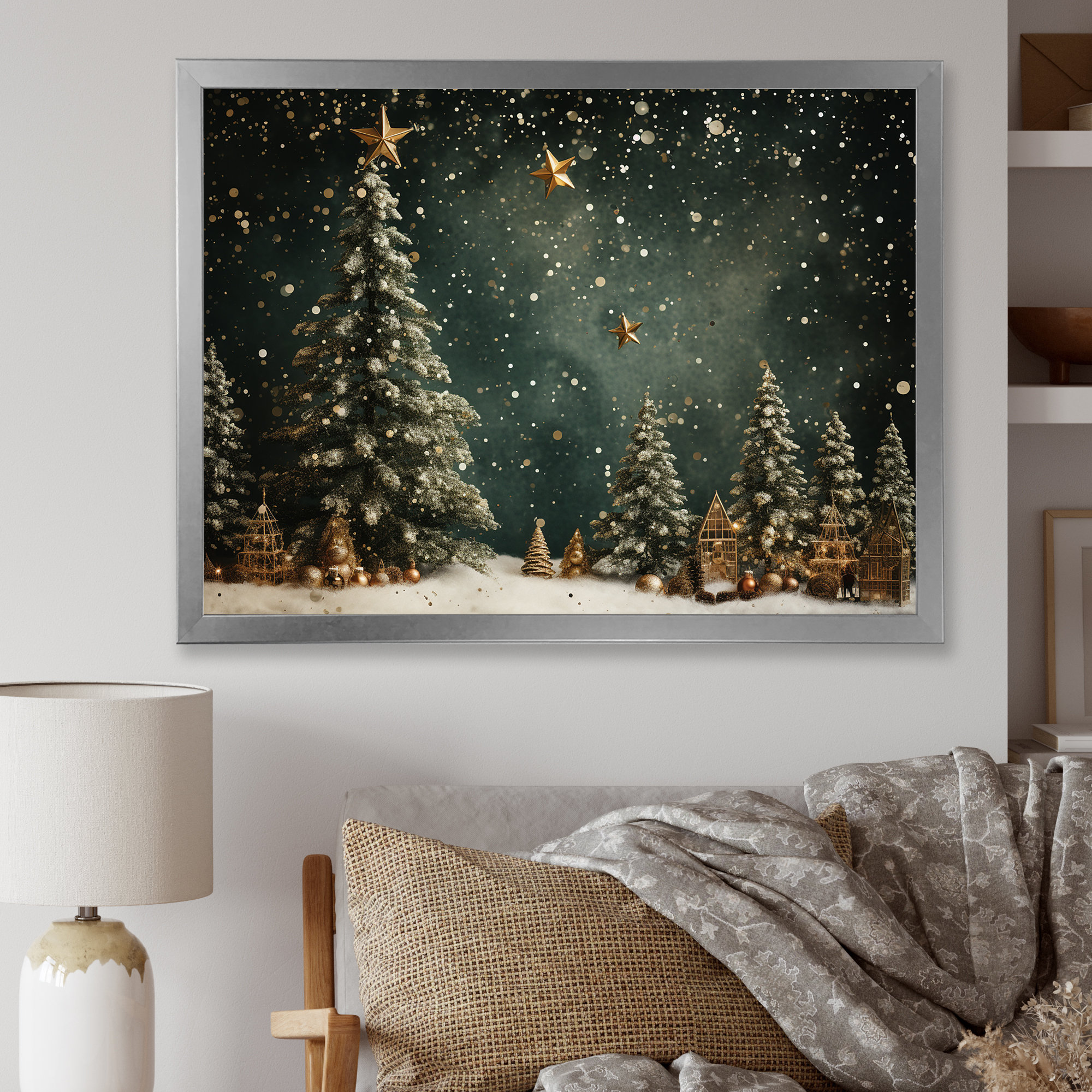 Loon Peak® Green Christmas Pine Tree Decor Tree Pine Wall Art Wayfair