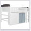 Loft Bed With Storage Cabinet, Wardrobe And LED And Espresso-98526179-98526178