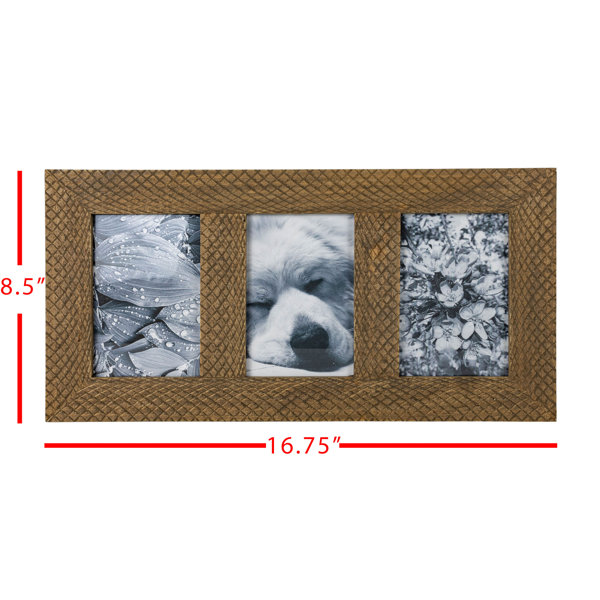 4x6 Inch Rustic Patched Picture Frame Wood, MDF & Glass by Foreside Home &  Garden