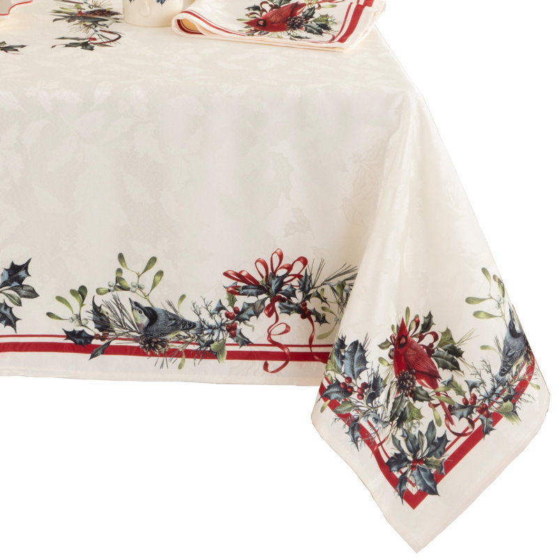 Lenox Holiday Winter Greetings Tablecloth, 102" Rectangle