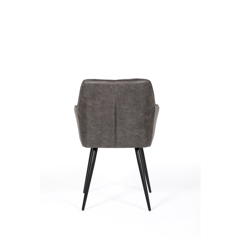 Django 46cm H Polyester Blend Upholstered Armchair in Grey, Grey