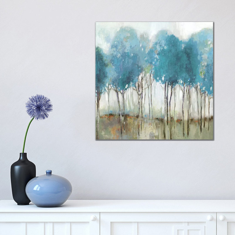 Misty Meadow I by Allison Pearce - Painting on Canvas, Wrapped Canvas, 45.72 cm H x 45.72 cm W