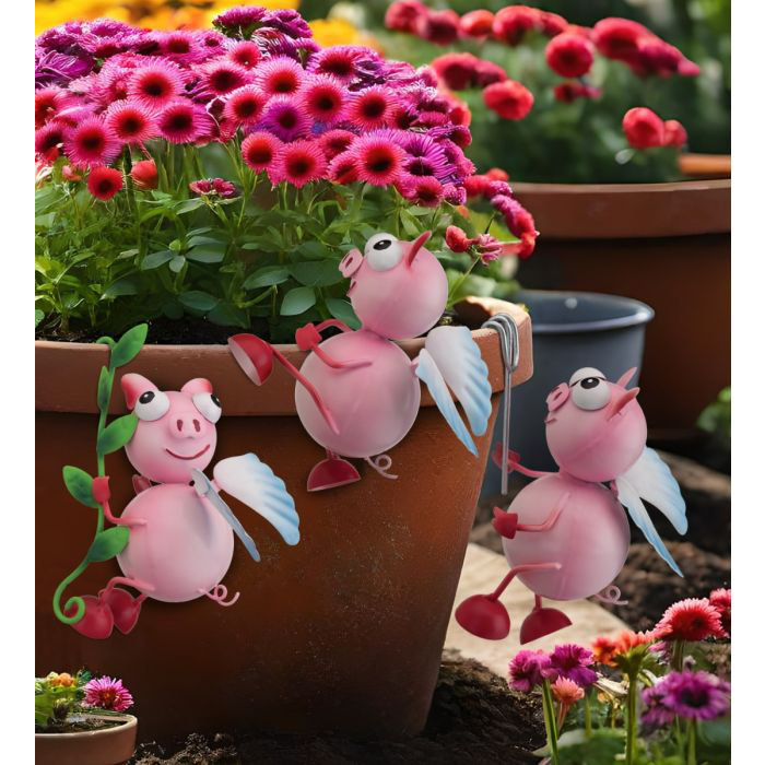 Ensemble de 3 pots à cochons
