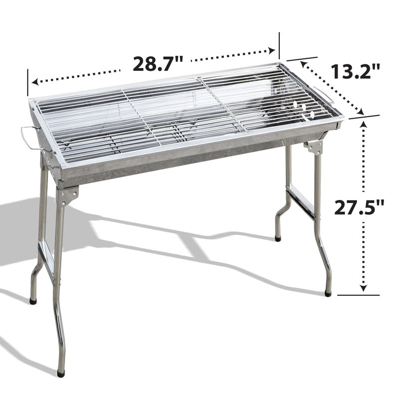 Poêle à cuisson en chichekébab shashlik barbecue de barbecue à grande surface pliable