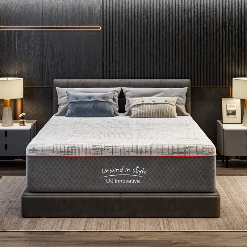 12" Gel Memory Foam Medium Mattress with Removable Cover, Full, 12"