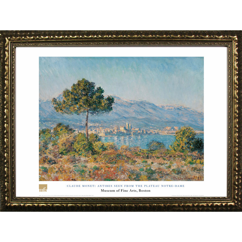 « antibes sîn from the palier notre-dame » par claude monet, reproduction d’art encadrée