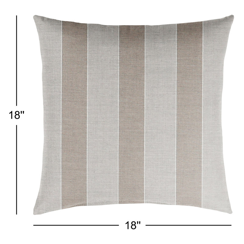 Housse et insert de coussin carré extérieur Emmit, 18 po x 18 po