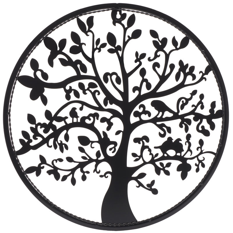 Décoration murale arbre de vie Akhaï, H 20 po x l 20 po x P 0,5 po, Dos plat
