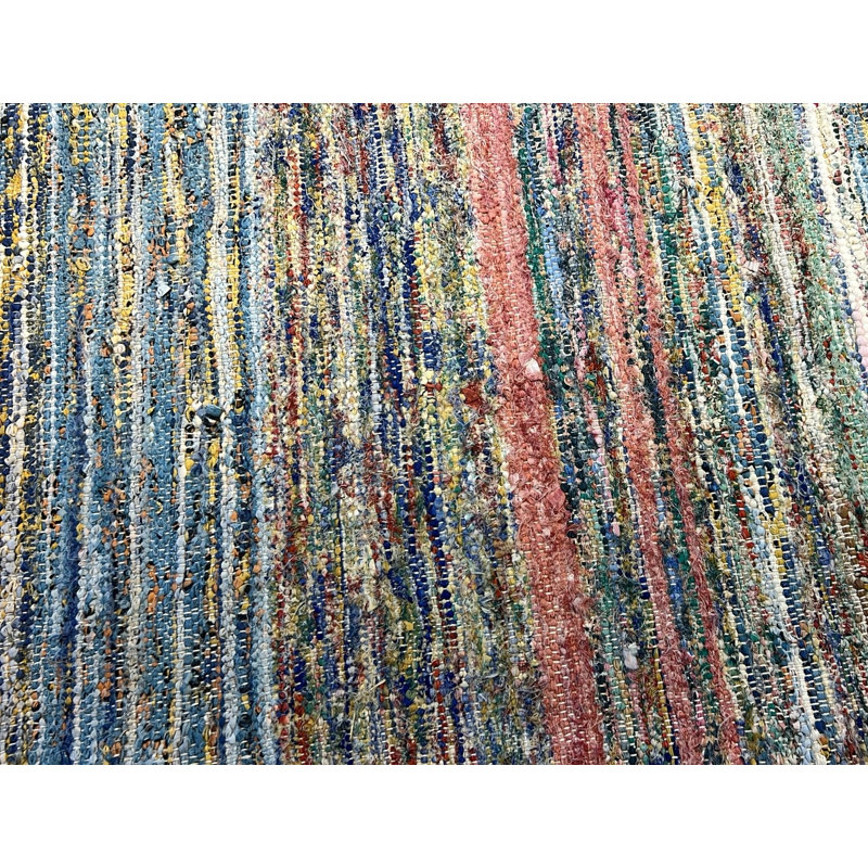 Grand tapis en coton 11,5 x 14,5 pi de couleur kilim (réglable)