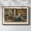 Cabinet de Flaubert à Croisset, 1874 - Georges-Antoine Rochegrosse, toile tendue avec châssis-132874954-132874955