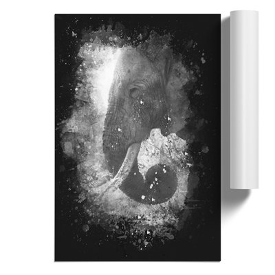 Elephant Paint Splash - Frameless Print