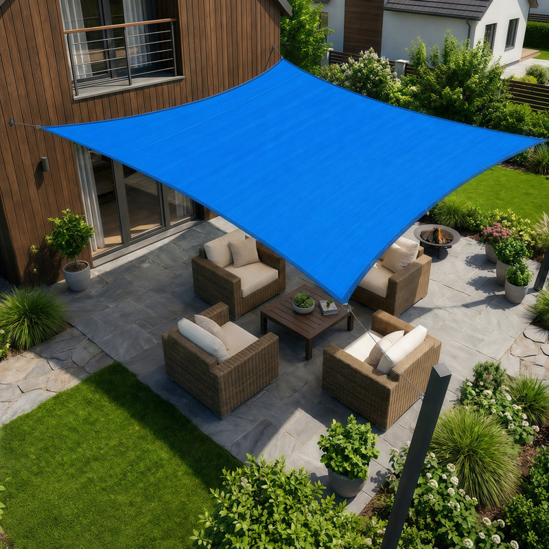Voile d'ombrage Amgo, Bleu, 14 pi x 16 pi