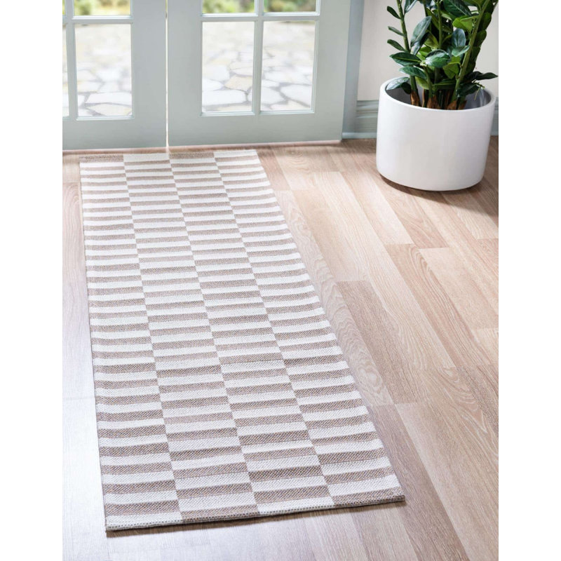 California Cotton Striped Indoor Rug, Runner 2'2" x 6'