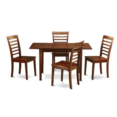 Rahneisha 5 - Piece Butterfly Leaf Rubber Solid Wood Breakfast Nook Dining Set -  Red Barrel StudioÂ®, DED16FEF28694C9191F76B78139CE1E3